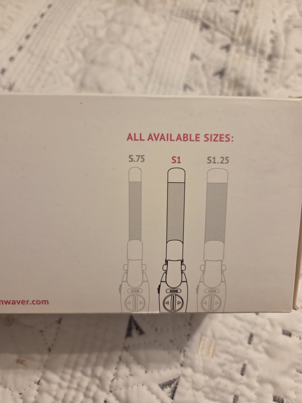 S1 White Ceramic Rotating Curling Iron - Picture 2 of 3